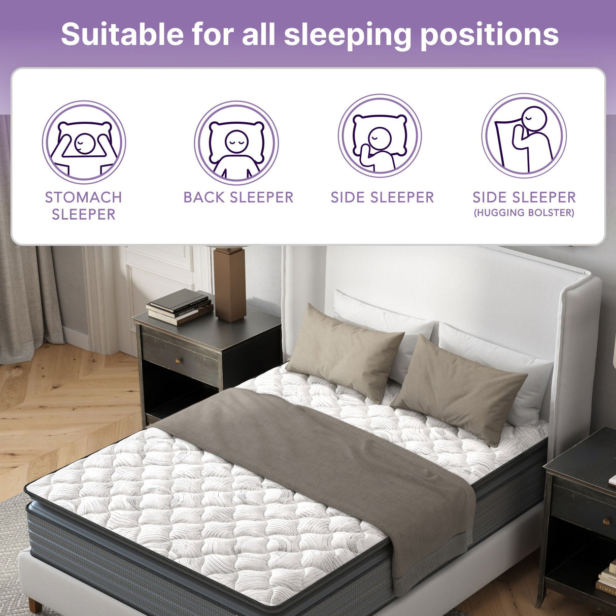 Isabella - 14" Hybrid Pillow Top Mattress