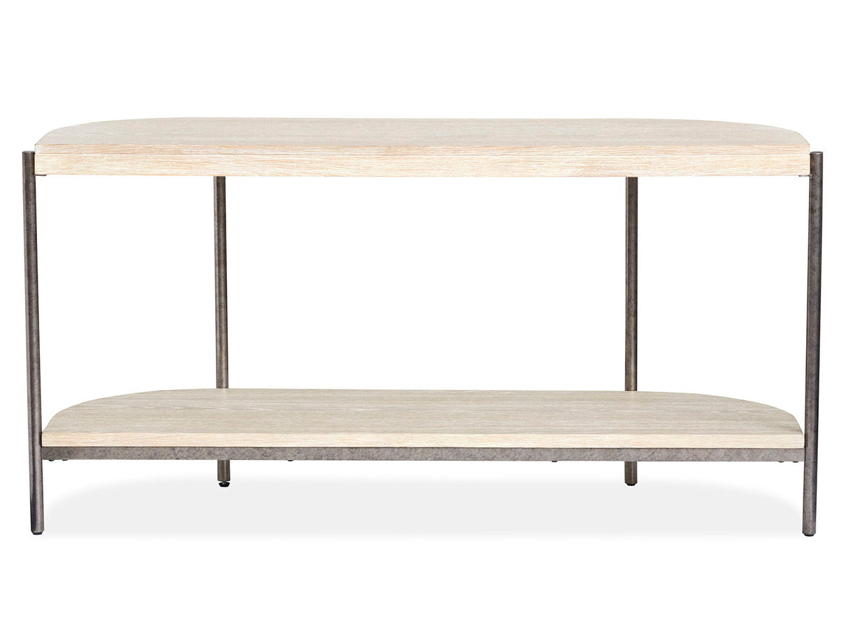 Jennings - Demilune Sofa Table - Edgecomb Gray And Weathered Antique Nickel