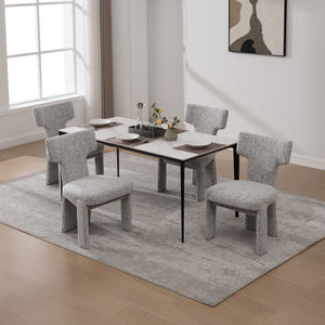Armless Curved Back Accent Chairs