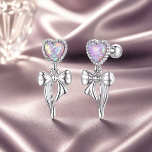 925 Sterling Silver Translucent Opal Earrings for Women