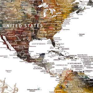 Customizable Framed World Map Canvas Print – Personalized