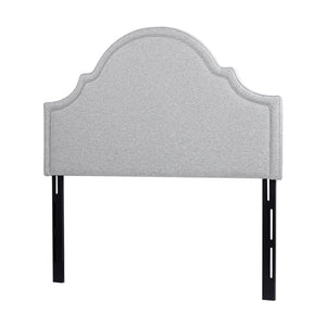 Catherine Upholstered Queen Headboard Light Grey Polyester