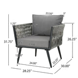 Oceanus Chat Set Chair - Gray