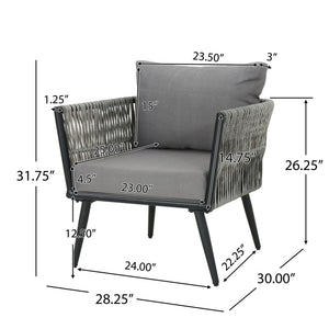 Oceanus Chat Set Chair - Gray