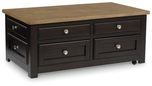 Drazmine - Lift Top Cocktail Table - Brown
