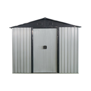 8ft x 4ft Outdoor Metal Storage Shed with Window