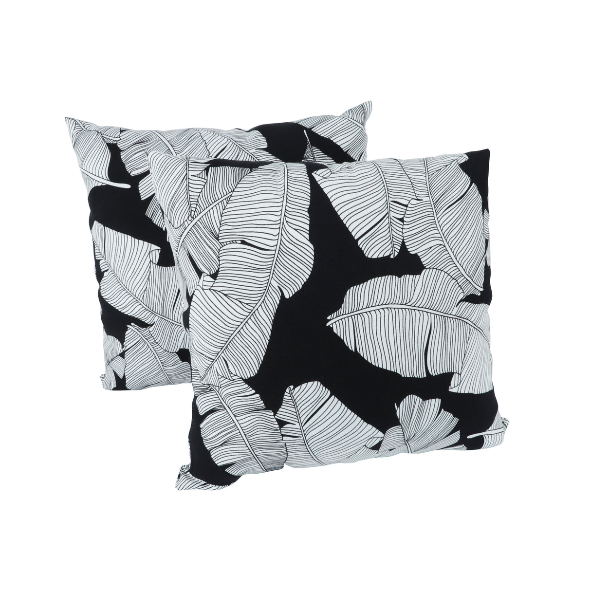 2 Pack Weatherproof Outdoor Cotton Pillow Set, Water and Fade Resistant