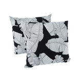 2 Pack Weatherproof Outdoor Cotton Pillow Set, Water and Fade Resistant