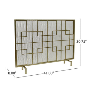 Dorothy Modern Single Panel Iron Fire Screen