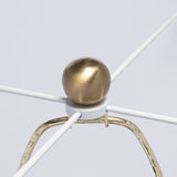 D15x26.7' White and Gold Alabaster Slab Table Lamp