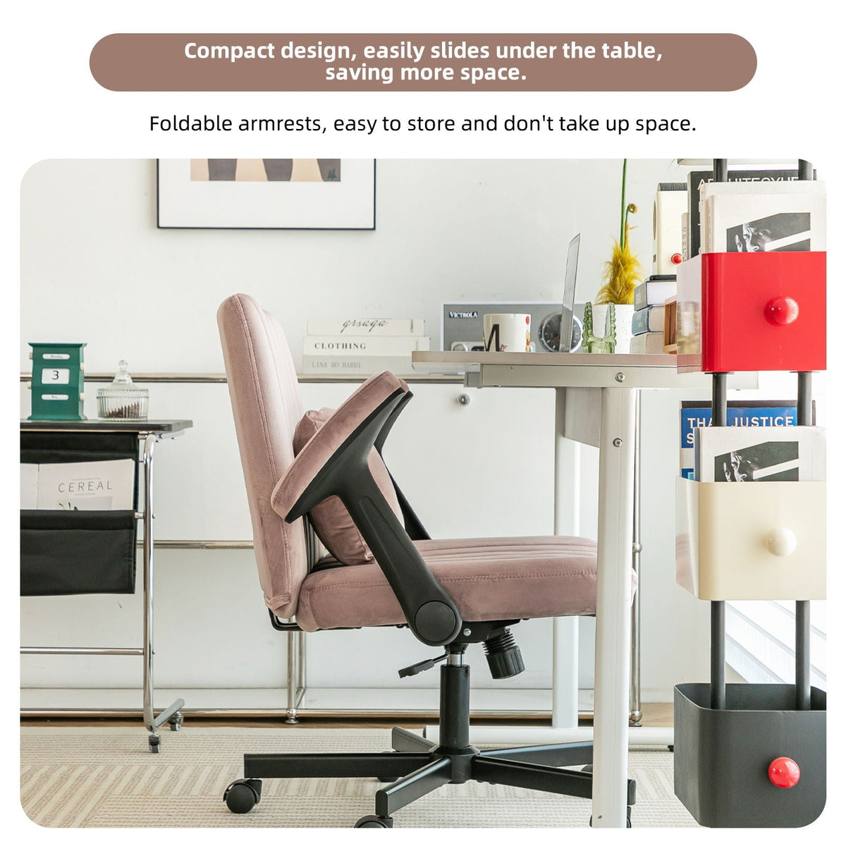 Criss Cross Armrest Office Chair With Wheels