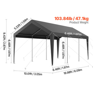 10 x 20 FT Heavy Duty Portable Car Garage Shelter Tent