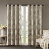 Ogee knitted jacquard total blackout curtain panel (only 1 pc panel)