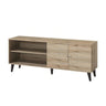 Amidon - TV Stand, With 2 Storage Shelves And 1 Cabinet