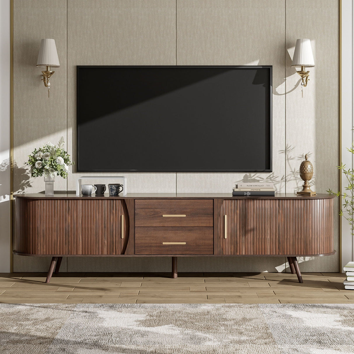 TV Stand Entertainment Center with Storage
