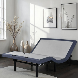 Queen Adjustable Bed Base with Vibration Modes and Adjustable Positions