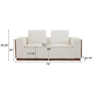 Chita Modular Sectional Sofa 2 Seater With Larger Seats - Beige