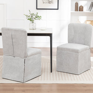 Linen Dining Chairs - Modern Fabric Side Chairs for Dining Room