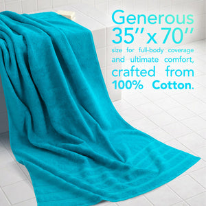 American Soft Linen 35x70 Inch Jumbo Bath Sheet Set of 2 – Extra Large 100% Cotton Turkish Bath Towels