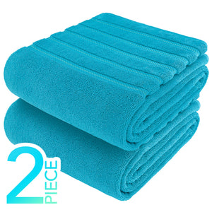 American Soft Linen 35x70 Inch Jumbo Bath Sheet Set of 2 – Extra Large 100% Cotton Turkish Bath Towels