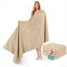 American Soft Linen 35x70 Inch Jumbo Bath Sheet Set of 2 – Extra Large 100% Cotton Turkish Bath Towels
