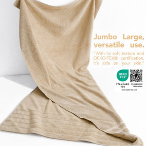 American Soft Linen 35x70 Inch Jumbo Bath Sheet Set of 2 – Extra Large 100% Cotton Turkish Bath Towels