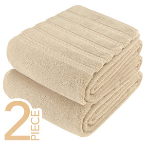 American Soft Linen 35x70 Inch Jumbo Bath Sheet Set of 2 – Extra Large 100% Cotton Turkish Bath Towels