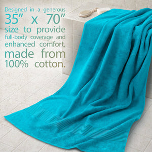 American Soft Linen Bekos 35x70 Inch Jumbo Bath Sheet Set of 2 – Extra Large 100% Cotton Turkish Bath Towels