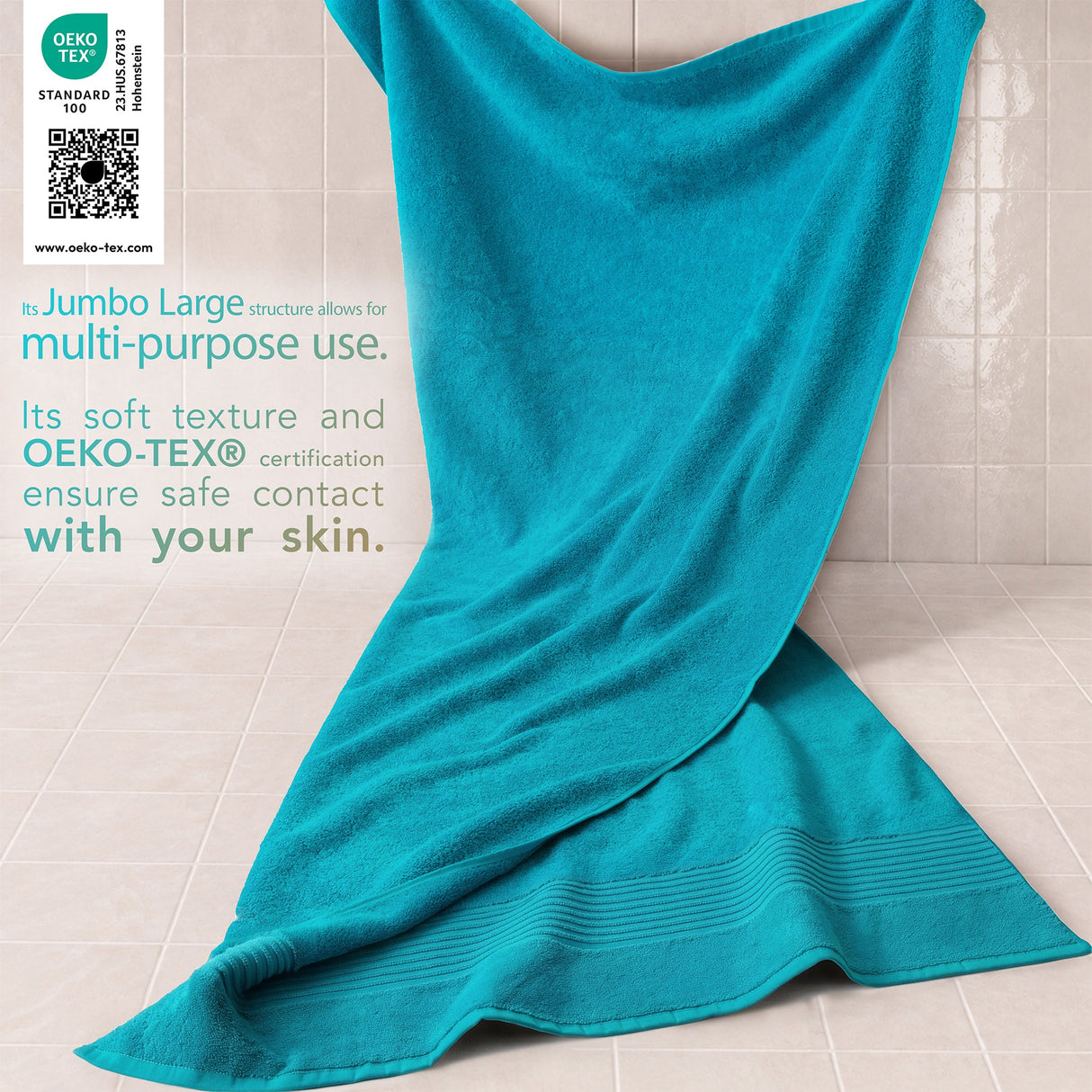 American Soft Linen Bekos 35x70 Inch Jumbo Bath Sheet Set of 2 – Extra Large 100% Cotton Turkish Bath Towels