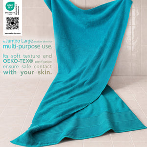 American Soft Linen Bekos 35x70 Inch Jumbo Bath Sheet Set of 2 – Extra Large 100% Cotton Turkish Bath Towels