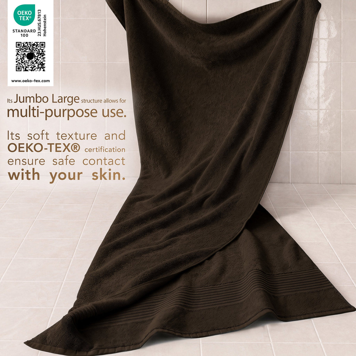 American Soft Linen Bekos 35x70 Inch Jumbo Bath Sheet Set of 2 – Extra Large 100% Cotton Turkish Bath Towels