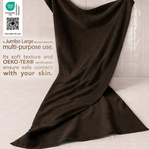 American Soft Linen Bekos 35x70 Inch Jumbo Bath Sheet Set of 2 – Extra Large 100% Cotton Turkish Bath Towels