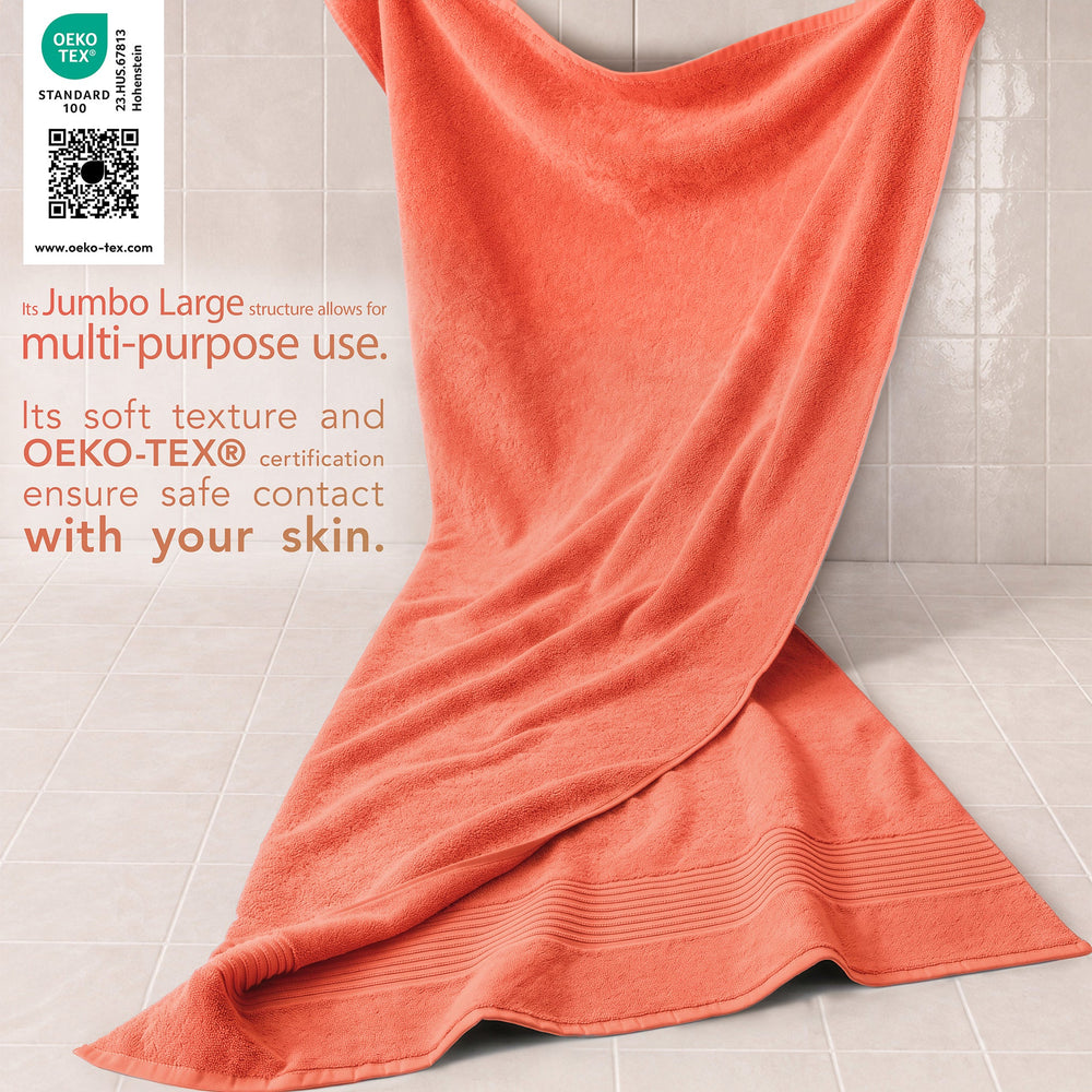 American Soft Linen Bekos 35x70 Inch Jumbo Bath Sheet Set of 2 – Extra Large 100% Cotton Turkish Bath Towels