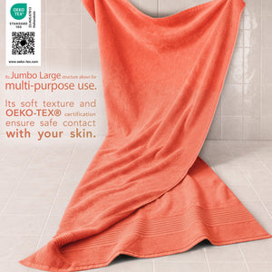American Soft Linen Bekos 35x70 Inch Jumbo Bath Sheet Set of 2 – Extra Large 100% Cotton Turkish Bath Towels
