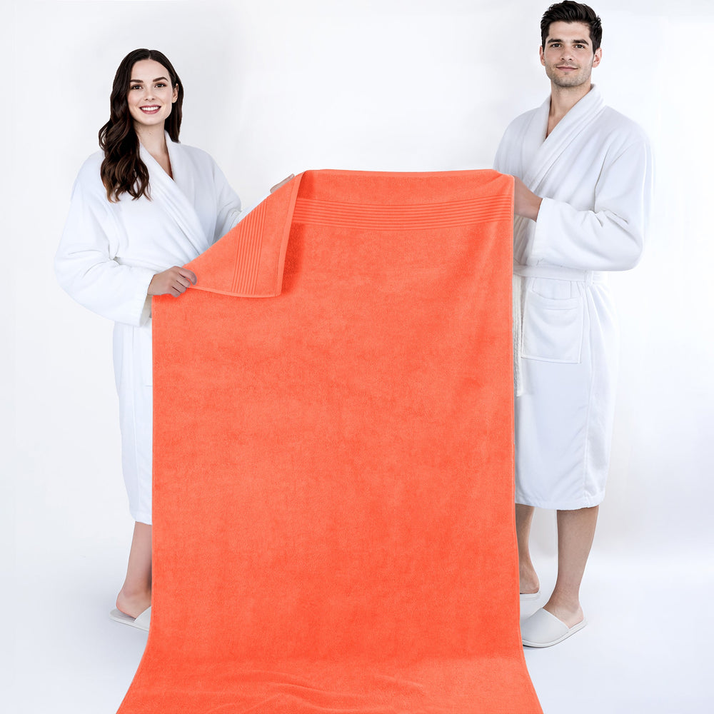 American Soft Linen Bekos 35x70 Inch Jumbo Bath Sheet Set of 2 – Extra Large 100% Cotton Turkish Bath Towels