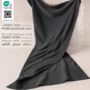American Soft Linen Bekos 35x70 Inch Jumbo Bath Sheet Set of 2 – Extra Large 100% Cotton Turkish Bath Towels