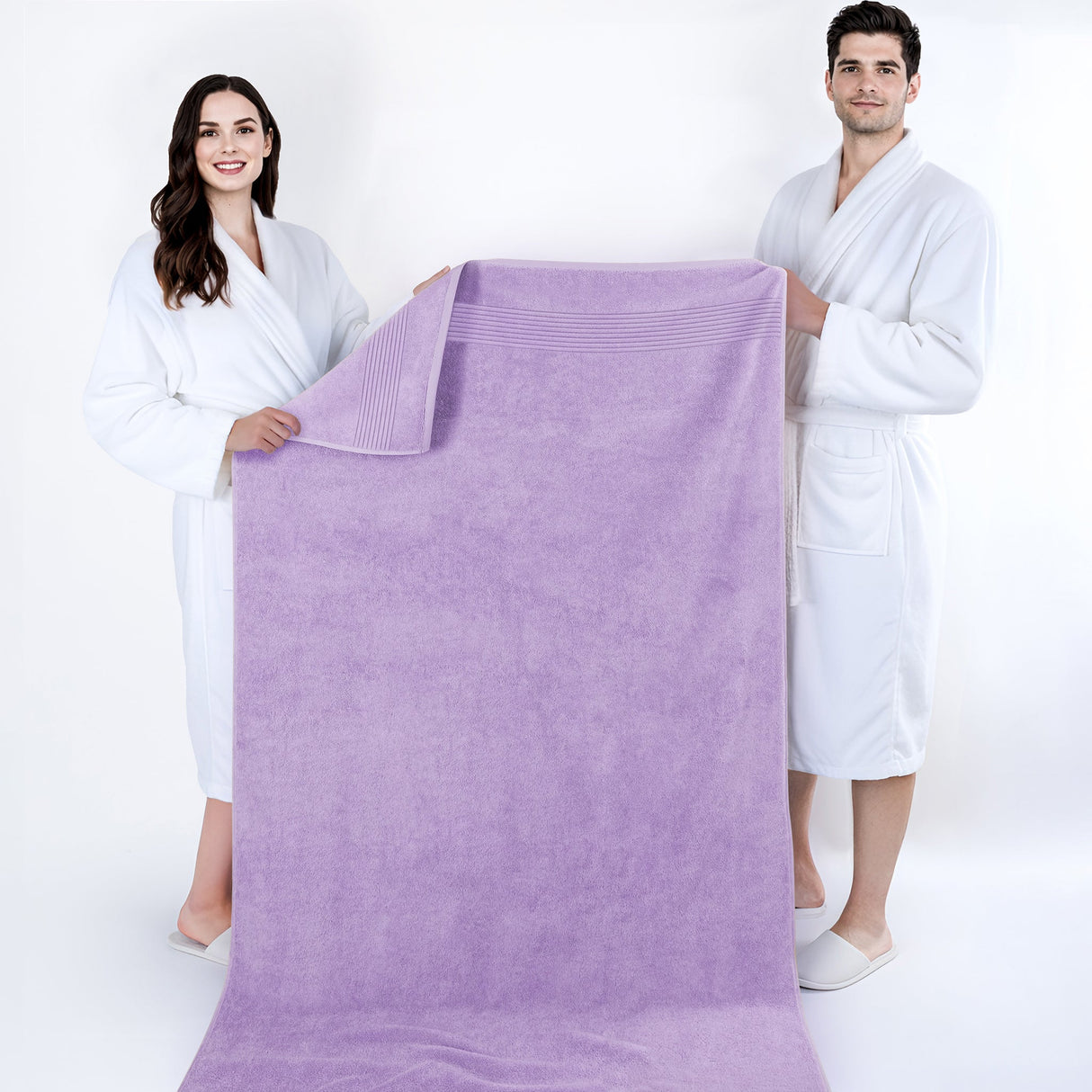 American Soft Linen Bekos 35x70 Inch Jumbo Bath Sheet Set of 2 – Extra Large 100% Cotton Turkish Bath Towels