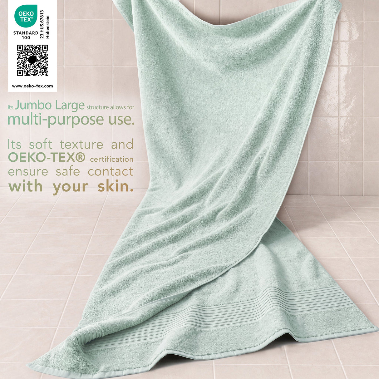 American Soft Linen Bekos 35x70 Inch Jumbo Bath Sheet Set of 2 – Extra Large 100% Cotton Turkish Bath Towels