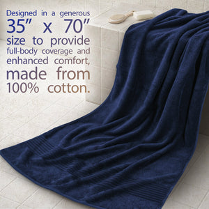 American Soft Linen Bekos 35x70 Inch Jumbo Bath Sheet Set of 2 – Extra Large 100% Cotton Turkish Bath Towels