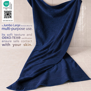 American Soft Linen Bekos 35x70 Inch Jumbo Bath Sheet Set of 2 – Extra Large 100% Cotton Turkish Bath Towels