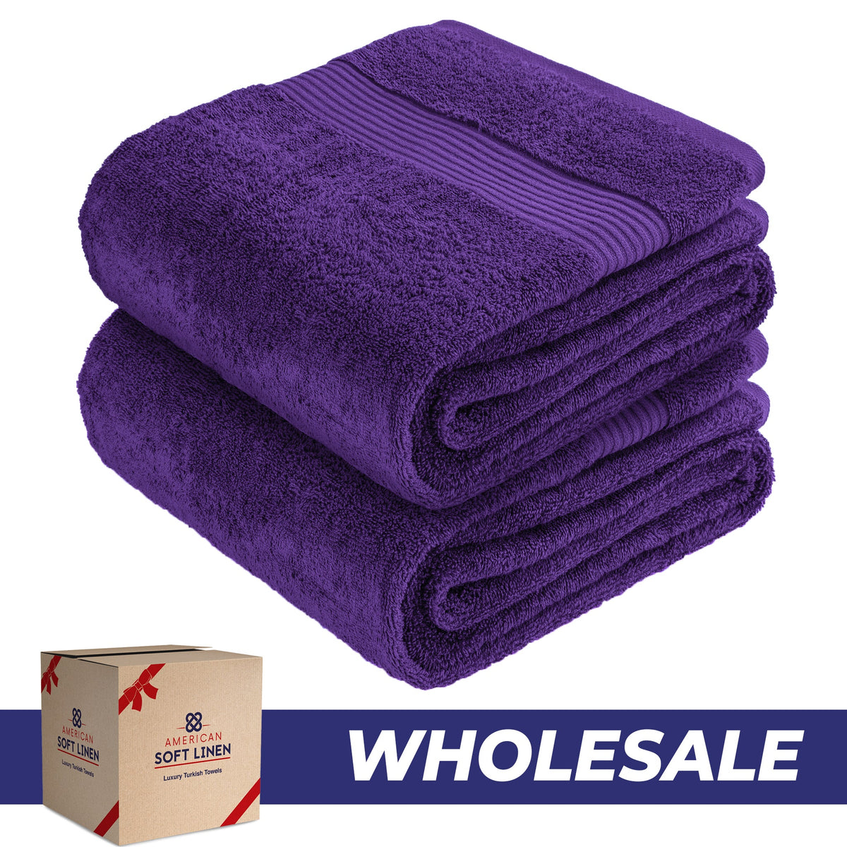 American Soft Linen Bekos 35x70 Inch Jumbo Bath Sheet Set of 2, Wholesale 100% Cotton Turkish Towel Set