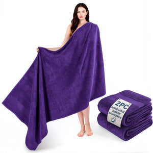 American Soft Linen Bekos 35x70 Inch Jumbo Bath Sheet Set of 2 – Extra Large 100% Cotton Turkish Bath Towels