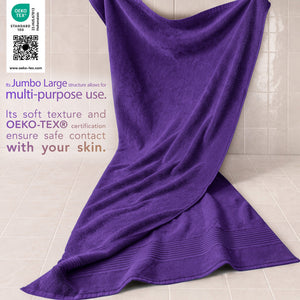 American Soft Linen Bekos 35x70 Inch Jumbo Bath Sheet Set of 2 – Extra Large 100% Cotton Turkish Bath Towels