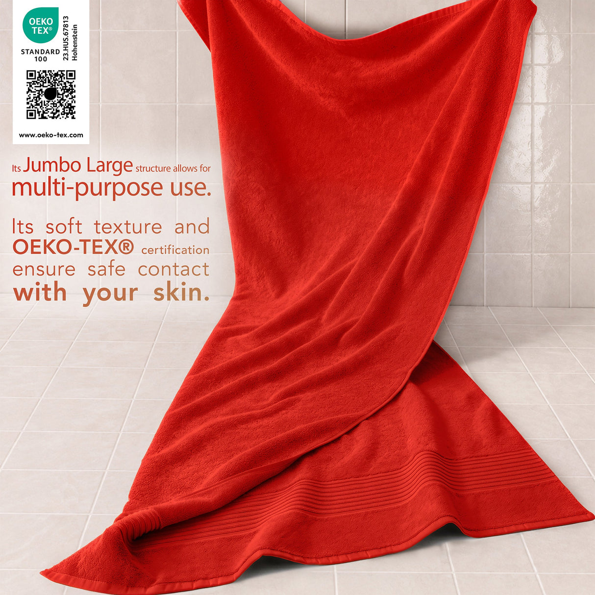 American Soft Linen Bekos 35x70 Inch Jumbo Bath Sheet Set of 2 – Extra Large 100% Cotton Turkish Bath Towels
