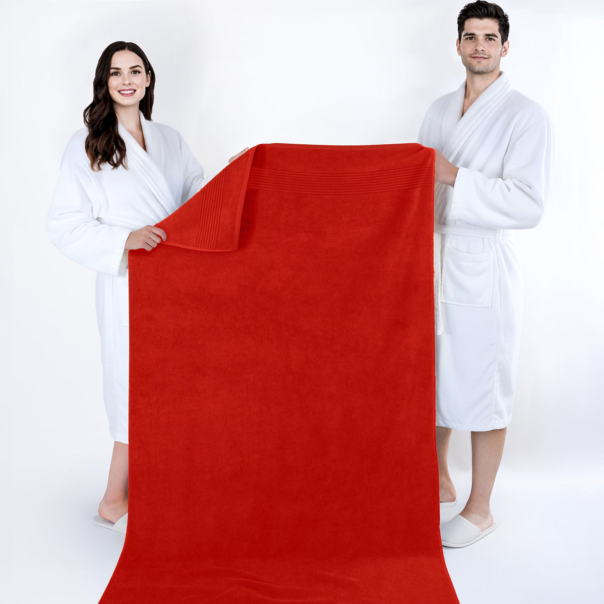 American Soft Linen Bekos 35x70 Inch Jumbo Bath Sheet Set of 2 – Extra Large 100% Cotton Turkish Bath Towels