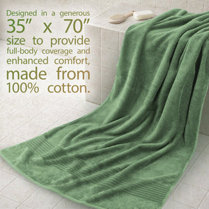 American Soft Linen Bekos 35x70 Inch Jumbo Bath Sheet Set of 2 – Extra Large 100% Cotton Turkish Bath Towels
