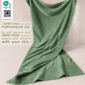 American Soft Linen Bekos 35x70 Inch Jumbo Bath Sheet Set of 2 – Extra Large 100% Cotton Turkish Bath Towels