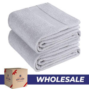 American Soft Linen Bekos 35x70 Inch Jumbo Bath Sheet Set of 2, Wholesale 100% Cotton Turkish Towel Set