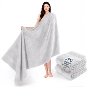 American Soft Linen Bekos 35x70 Inch Jumbo Bath Sheet Set of 2 – Extra Large 100% Cotton Turkish Bath Towels