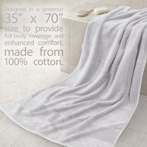 American Soft Linen Bekos 35x70 Inch Jumbo Bath Sheet Set of 2 – Extra Large 100% Cotton Turkish Bath Towels